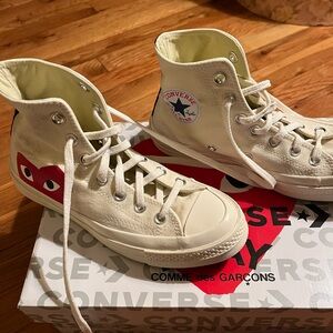 Converse x Comme Des Garçon Unisex  Size 8 Woman/ Men 6 Play Hidden High Top